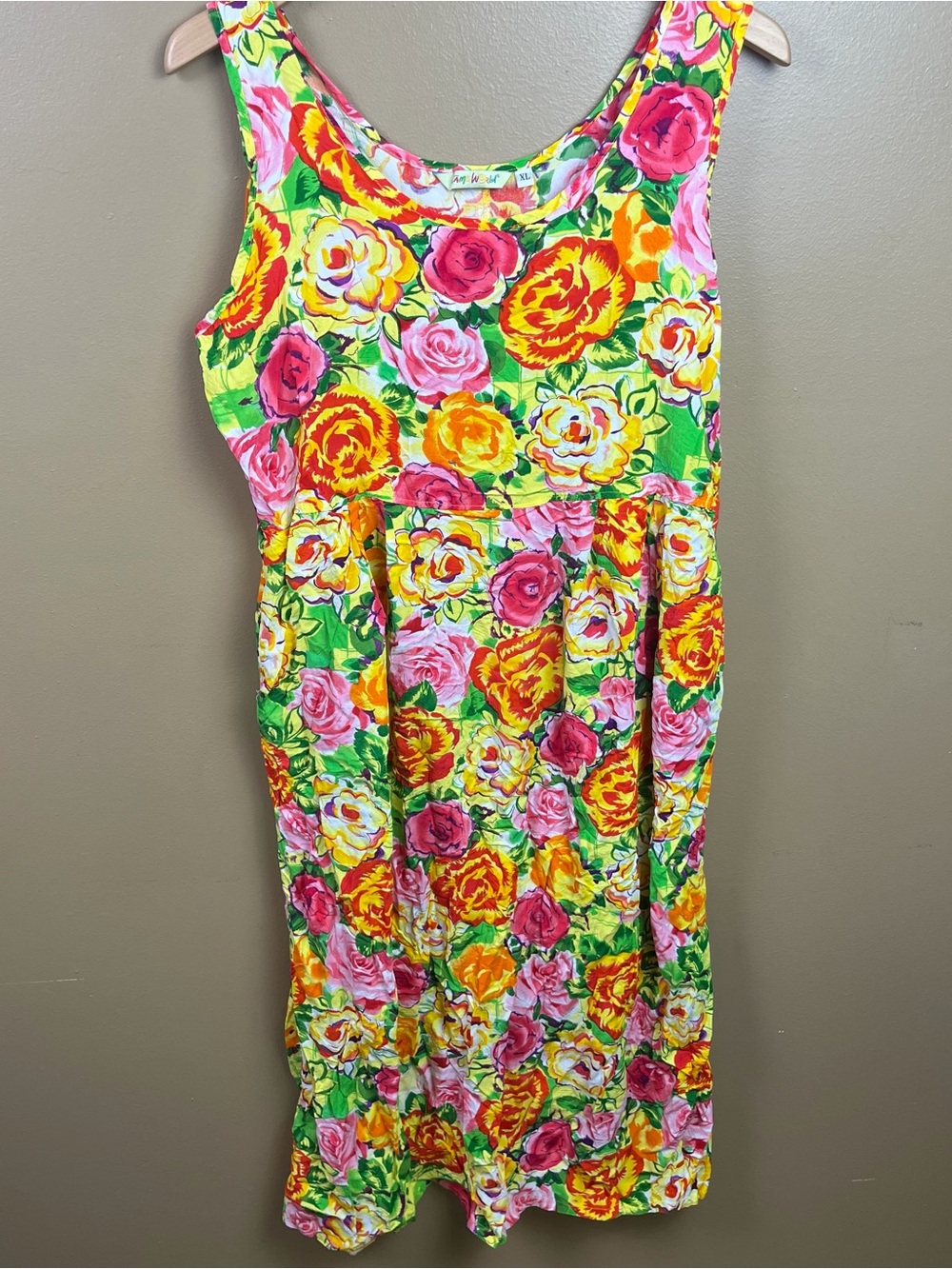 Jams World Vintage Floral Midi Dress Size XL